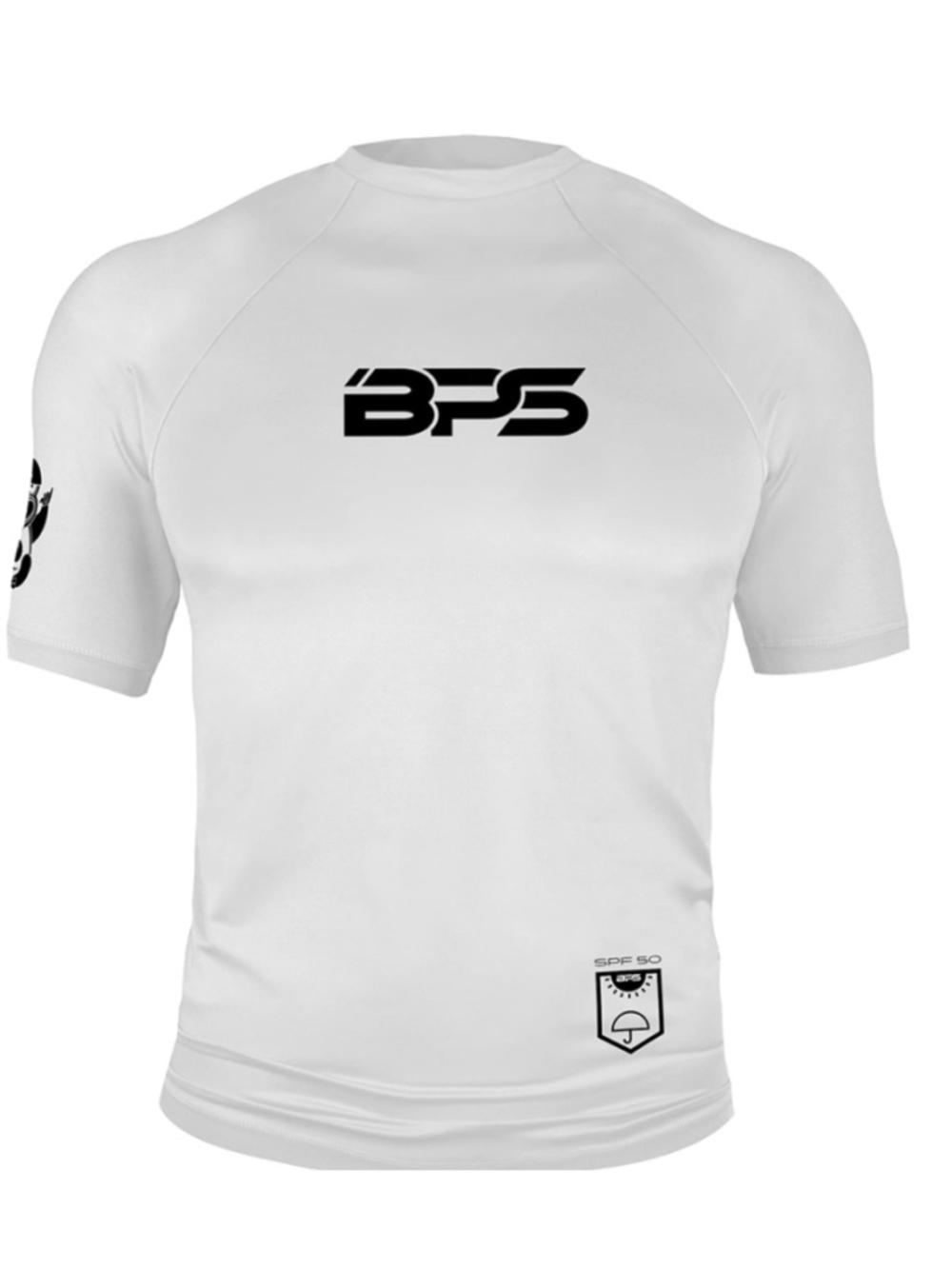 Men's Bullet Proof Surf Rash Guard Size XL White Black SPF 50